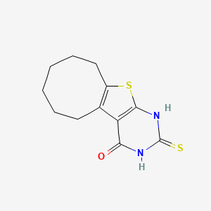2-thioxo-2,3,5,6,7,8,9,10-octahydrocycloocta[4,5]thieno[2,3-d]pyrimidin-4(1H)-one