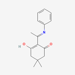 molecular formula C16H19NO2 B6121657 2-(1-anilinoethylidene)-5,5-dimethyl-1,3-cyclohexanedione 