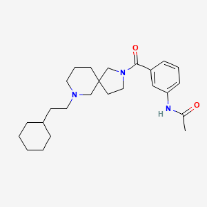 molecular formula C25H37N3O2 B6121663 N-(3-{[7-(2-cyclohexylethyl)-2,7-diazaspiro[4.5]dec-2-yl]carbonyl}phenyl)acetamide 