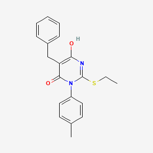 molecular formula C20H20N2O2S B6121688 5-benzyl-2-(ethylthio)-6-hydroxy-3-(4-methylphenyl)-4(3H)-pyrimidinone 