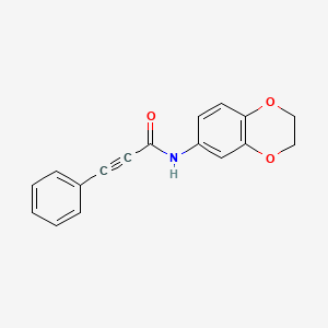 N-(2,3-dihydro-1,4-benzodioxin-6-yl)-3-phenyl-2-propynamide
