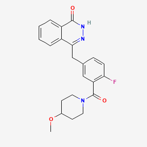 molecular formula C22H22FN3O3 B612173 4-(4-氟-3-(4-甲氧基哌啶-1-羰基)苄基)酞嗪-1(2H)-酮 CAS No. 1174043-16-3