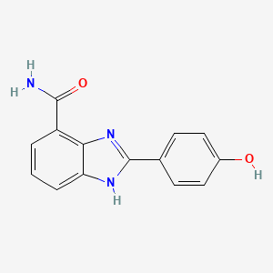 molecular formula C14H11N3O2 B612174 2-(4-羟基苯基)-1H-苯并咪唑-4-甲酰胺 CAS No. 188106-83-4