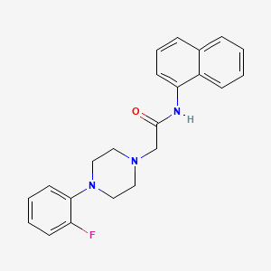 molecular formula C22H22FN3O B6121742 2-[4-(2-fluorophenyl)-1-piperazinyl]-N-1-naphthylacetamide 