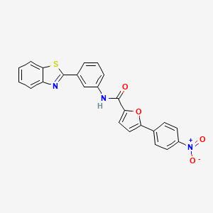 molecular formula C24H15N3O4S B6121743 N-[3-(1,3-benzothiazol-2-yl)phenyl]-5-(4-nitrophenyl)-2-furamide 