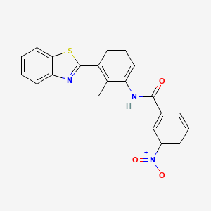 molecular formula C21H15N3O3S B6121770 N-[3-(1,3-benzothiazol-2-yl)-2-methylphenyl]-3-nitrobenzamide 