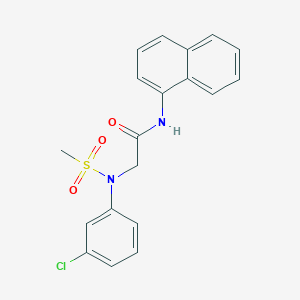 molecular formula C19H17ClN2O3S B6121771 N~2~-(3-chlorophenyl)-N~2~-(methylsulfonyl)-N~1~-1-naphthylglycinamide 