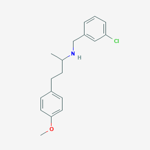 molecular formula C18H22ClNO B6121796 (3-chlorobenzyl)[3-(4-methoxyphenyl)-1-methylpropyl]amine 