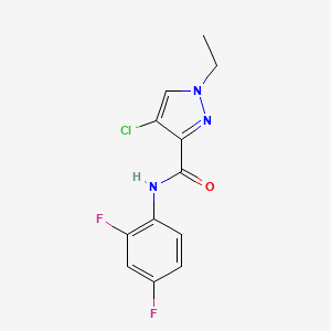 molecular formula C12H10ClF2N3O B6121806 4-chloro-N-(2,4-difluorophenyl)-1-ethyl-1H-pyrazole-3-carboxamide 