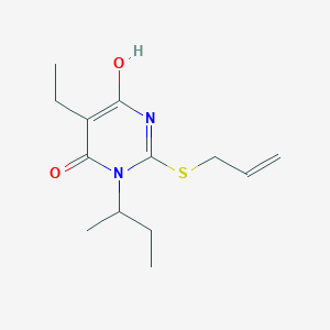 molecular formula C13H20N2O2S B6121811 2-(allylthio)-3-sec-butyl-5-ethyl-6-hydroxy-4(3H)-pyrimidinone 