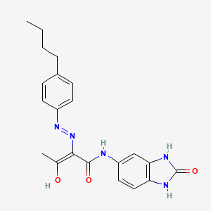molecular formula C21H23N5O3 B6121879 2-[(4-丁基苯基)肼代]-3-氧代-N-(2-氧代-2,3-二氢-1H-苯并咪唑-5-基)丁酰胺 