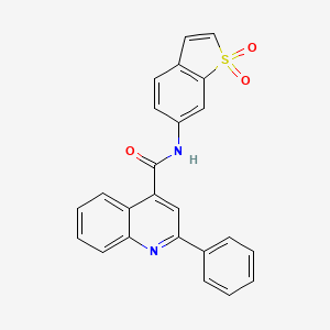 molecular formula C24H16N2O3S B612188 2-苯基-喹啉-4-羧酸 (1,1-二氧代-1H-1lambda6-苯并[b]噻吩-6-基)-酰胺 