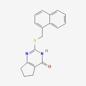 molecular formula C18H16N2OS B6121905 2-[(1-naphthylmethyl)thio]-3,5,6,7-tetrahydro-4H-cyclopenta[d]pyrimidin-4-one 