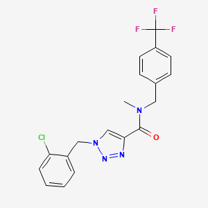 molecular formula C19H16ClF3N4O B6121939 1-(2-chlorobenzyl)-N-methyl-N-[4-(trifluoromethyl)benzyl]-1H-1,2,3-triazole-4-carboxamide 