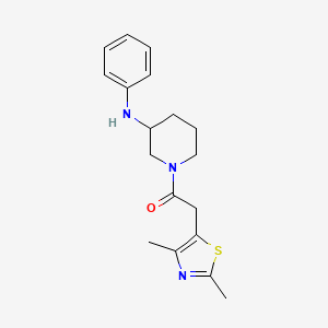 molecular formula C18H23N3OS B6121943 1-[(2,4-dimethyl-1,3-thiazol-5-yl)acetyl]-N-phenyl-3-piperidinamine 