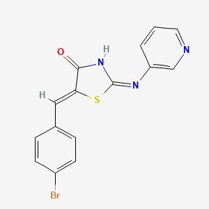 molecular formula C15H10BrN3OS B6121987 5-(4-bromobenzylidene)-2-(3-pyridinylamino)-1,3-thiazol-4(5H)-one 