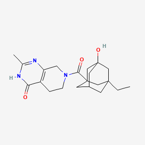 molecular formula C21H29N3O3 B6121995 7-[(3-ethyl-5-hydroxy-1-adamantyl)carbonyl]-2-methyl-5,6,7,8-tetrahydropyrido[3,4-d]pyrimidin-4(3H)-one 