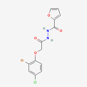 molecular formula C13H10BrClN2O4 B6122006 N'-[2-(2-bromo-4-chlorophenoxy)acetyl]-2-furohydrazide 