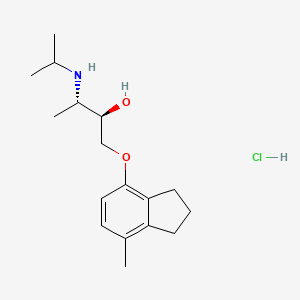 molecular formula C17H28ClNO2 B612201 (2R,3S)-1-[(7-methyl-2,3-dihydro-1H-inden-4-yl)oxy]-3-(propan-2-ylamino)butan-2-ol;hydrochloride CAS No. 72795-01-8