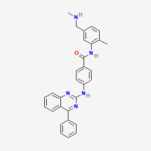 molecular formula C30H27N5O B612203 N-(2-甲基-5-((甲氨基)甲基)苯基)-4-((4-苯基喹唑啉-2-基)氨基)苯甲酰胺 CAS No. 1059734-66-5