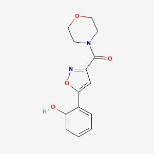 molecular formula C14H14N2O4 B6122049 2-[3-(4-morpholinylcarbonyl)-5-isoxazolyl]phenol 