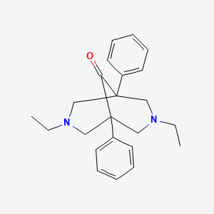 molecular formula C23H28N2O B6122062 3,7-diethyl-1,5-diphenyl-3,7-diazabicyclo[3.3.1]nonan-9-one 