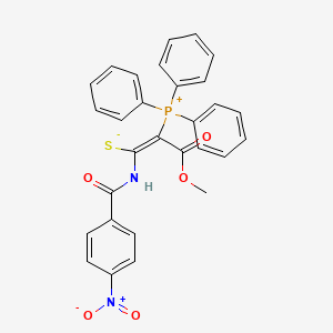 3-methoxy-1-[(4-nitrobenzoyl)amino]-3-oxo-2-(triphenylphosphonio)-1-propene-1-thiolate