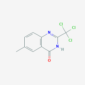 molecular formula C10H7Cl3N2O B6122073 6-methyl-2-(trichloromethyl)-4(3H)-quinazolinone 