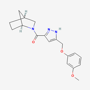 (1S*,4S*)-2-({5-[(3-methoxyphenoxy)methyl]-1H-pyrazol-3-yl}carbonyl)-2-azabicyclo[2.2.1]heptane