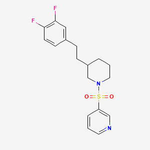 3-({3-[2-(3,4-difluorophenyl)ethyl]-1-piperidinyl}sulfonyl)pyridine