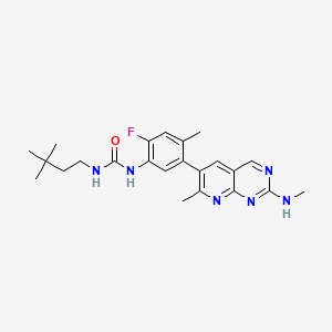 1-(3,3-Dimethylbutyl)-3-[2-fluoro-4-methyl-5-[7-methyl-2-(methylamino)pyrido[2,3-d]pyrimidin-6-yl]phenyl]urea