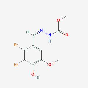 molecular formula C10H10Br2N2O4 B6122158 methyl 2-(2,3-dibromo-4-hydroxy-5-methoxybenzylidene)hydrazinecarboxylate 