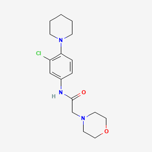 N-[3-chloro-4-(1-piperidinyl)phenyl]-2-(4-morpholinyl)acetamide
