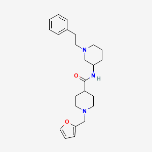 molecular formula C24H33N3O2 B6122168 1-(2-furylmethyl)-N-[1-(2-phenylethyl)-3-piperidinyl]-4-piperidinecarboxamide 