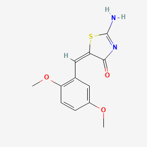 molecular formula C12H12N2O3S B6122170 5-(2,5-dimethoxybenzylidene)-2-imino-1,3-thiazolidin-4-one 