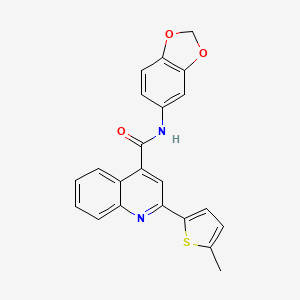 N-1,3-benzodioxol-5-yl-2-(5-methyl-2-thienyl)-4-quinolinecarboxamide