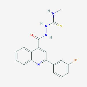 molecular formula C18H15BrN4OS B6122192 2-{[2-(3-bromophenyl)-4-quinolinyl]carbonyl}-N-methylhydrazinecarbothioamide 