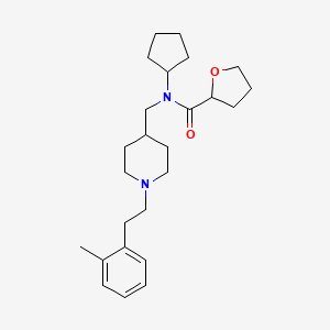 molecular formula C25H38N2O2 B6122194 N-cyclopentyl-N-({1-[2-(2-methylphenyl)ethyl]-4-piperidinyl}methyl)tetrahydro-2-furancarboxamide 