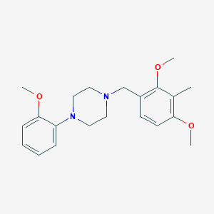 molecular formula C21H28N2O3 B6122213 1-(2,4-dimethoxy-3-methylbenzyl)-4-(2-methoxyphenyl)piperazine 
