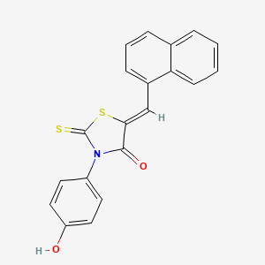 molecular formula C20H13NO2S2 B6122231 3-(4-hydroxyphenyl)-5-(1-naphthylmethylene)-2-thioxo-1,3-thiazolidin-4-one 