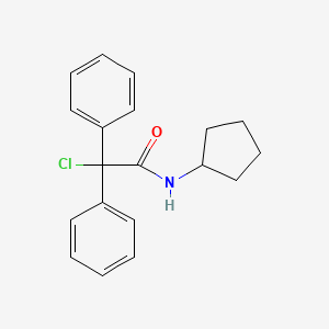 molecular formula C19H20ClNO B6122237 2-chloro-N-cyclopentyl-2,2-diphenylacetamide 