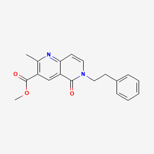 molecular formula C19H18N2O3 B6122276 methyl 2-methyl-5-oxo-6-(2-phenylethyl)-5,6-dihydro-1,6-naphthyridine-3-carboxylate 