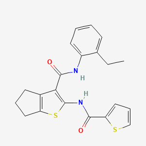molecular formula C21H20N2O2S2 B6122277 N-(2-ethylphenyl)-2-[(2-thienylcarbonyl)amino]-5,6-dihydro-4H-cyclopenta[b]thiophene-3-carboxamide 