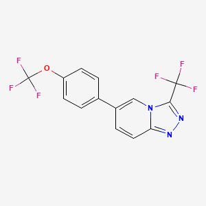 6-(4-(Trifluoromethoxy)phenyl)-3-(trifluoromethyl)-[1,2,4]triazolo[4,3-a]pyridine