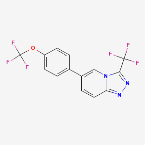 molecular formula C14H7F6N3O B612228 6-(4-(三氟甲氧基)苯基)-3-(三氟甲基)-[1,2,4]三唑并[4,3-a]吡啶 