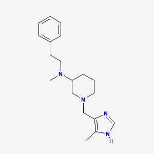 molecular formula C19H28N4 B6122284 N-methyl-1-[(4-methyl-1H-imidazol-5-yl)methyl]-N-(2-phenylethyl)-3-piperidinamine 