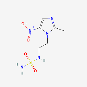 molecular formula C6H11N5O4S B612229 2-(2-甲基-5-硝基-1H-咪唑-1-基)乙基磺酰胺 CAS No. 1383370-92-0