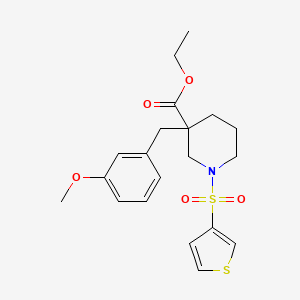 molecular formula C20H25NO5S2 B6122290 ethyl 3-(3-methoxybenzyl)-1-(3-thienylsulfonyl)-3-piperidinecarboxylate 