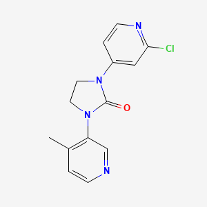 molecular formula C14H13ClN4O B612233 1-(2-Chloro-4-pyridinyl)-3-(4-methyl-3-pyridinyl)-2-imidazolidinone CAS No. 1260006-20-9
