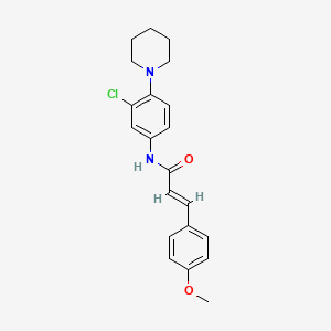 molecular formula C21H23ClN2O2 B6122333 N-[3-chloro-4-(1-piperidinyl)phenyl]-3-(4-methoxyphenyl)acrylamide 